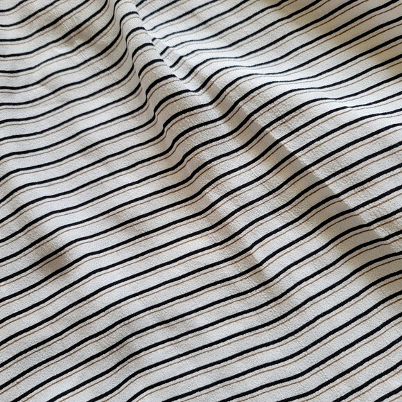 Faithfull the Brand Soleil White Navy Striped Side Slit Wide Leg Pants Size S - Picture 4 of 7